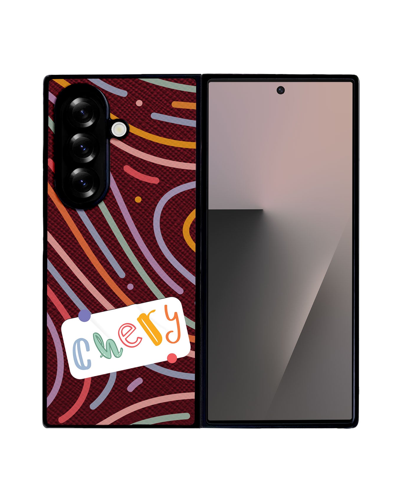 Android Flip / Fold Leather Grip - Doodle Monogram 2.0