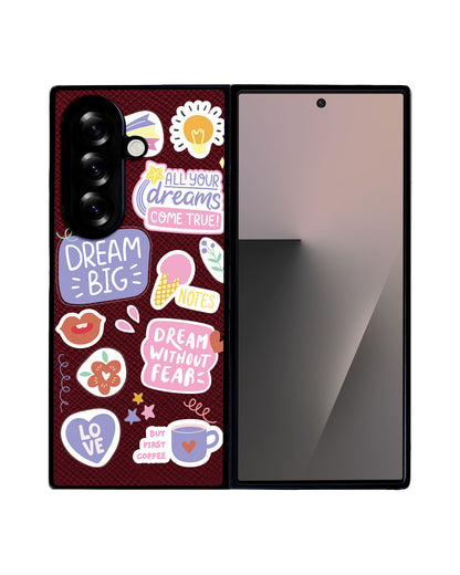 Android Flip / Fold Leather Grip - Dream Sticker Pack