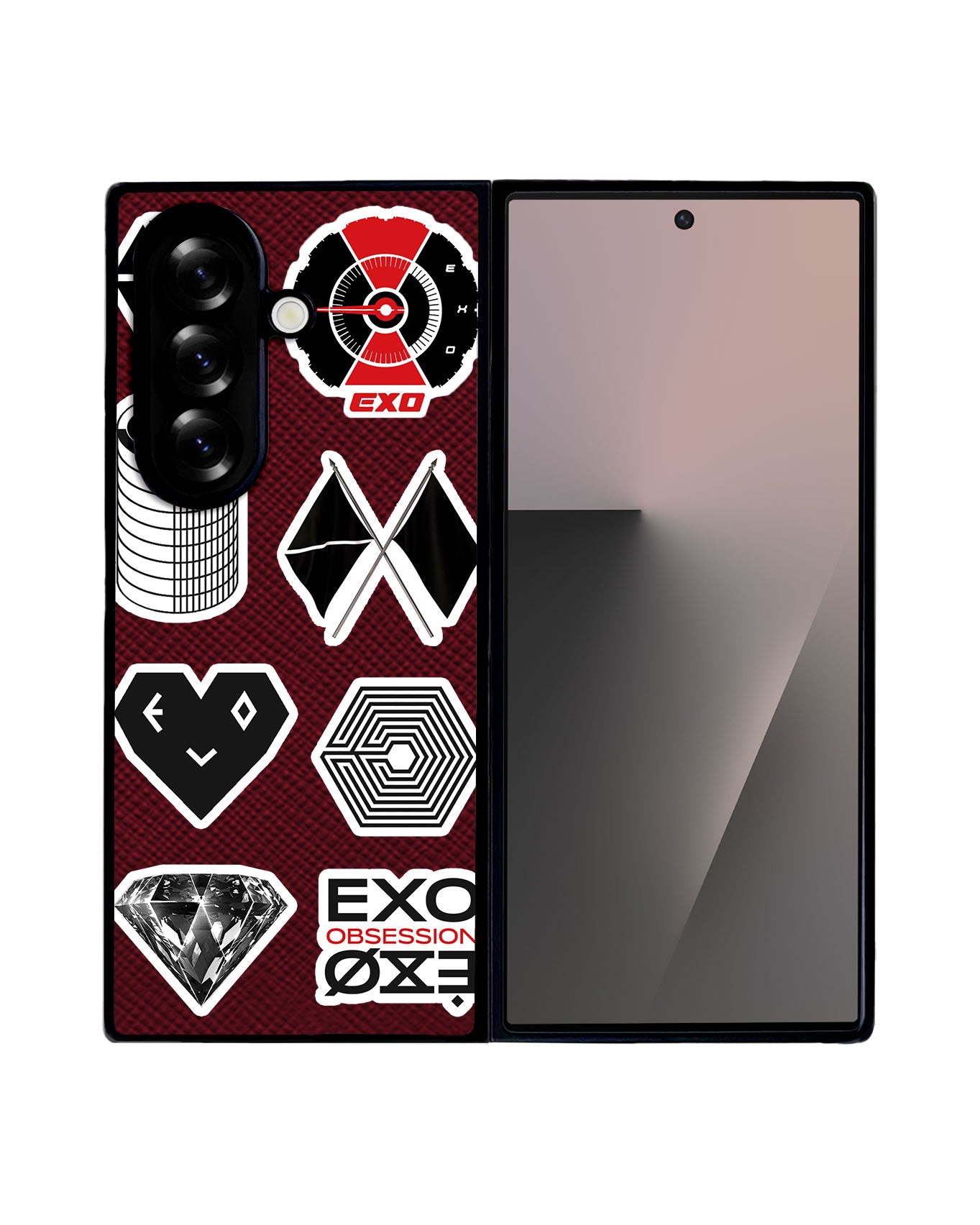 Android Flip / Fold Leather Grip - EXO Sticker Pack