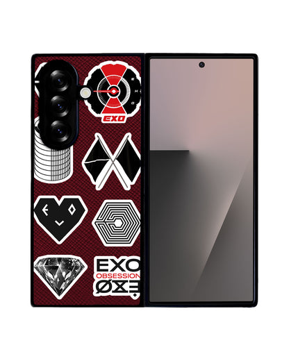 Android Flip / Fold Leather Grip - EXO Sticker Pack