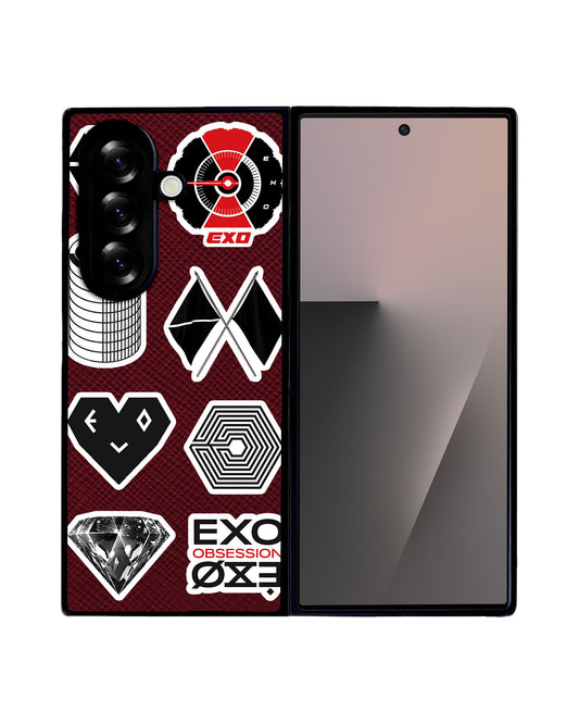 Android Flip / Fold Leather Grip - EXO Sticker Pack