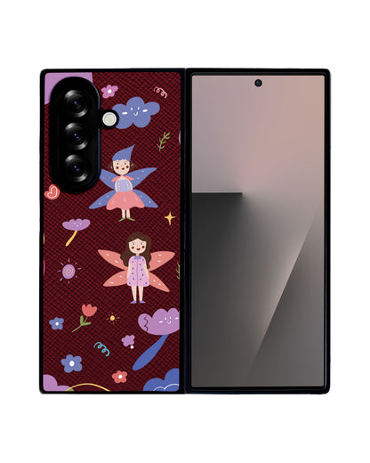 Android Flip / Fold Leather Grip - Fairy Pattern
