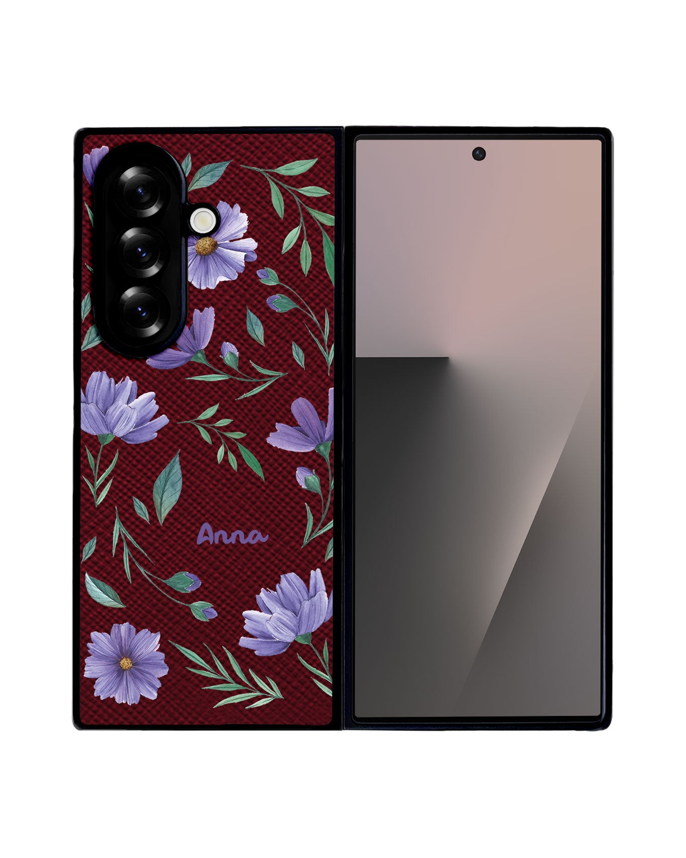 Android Flip / Fold Leather Grip - February Violet