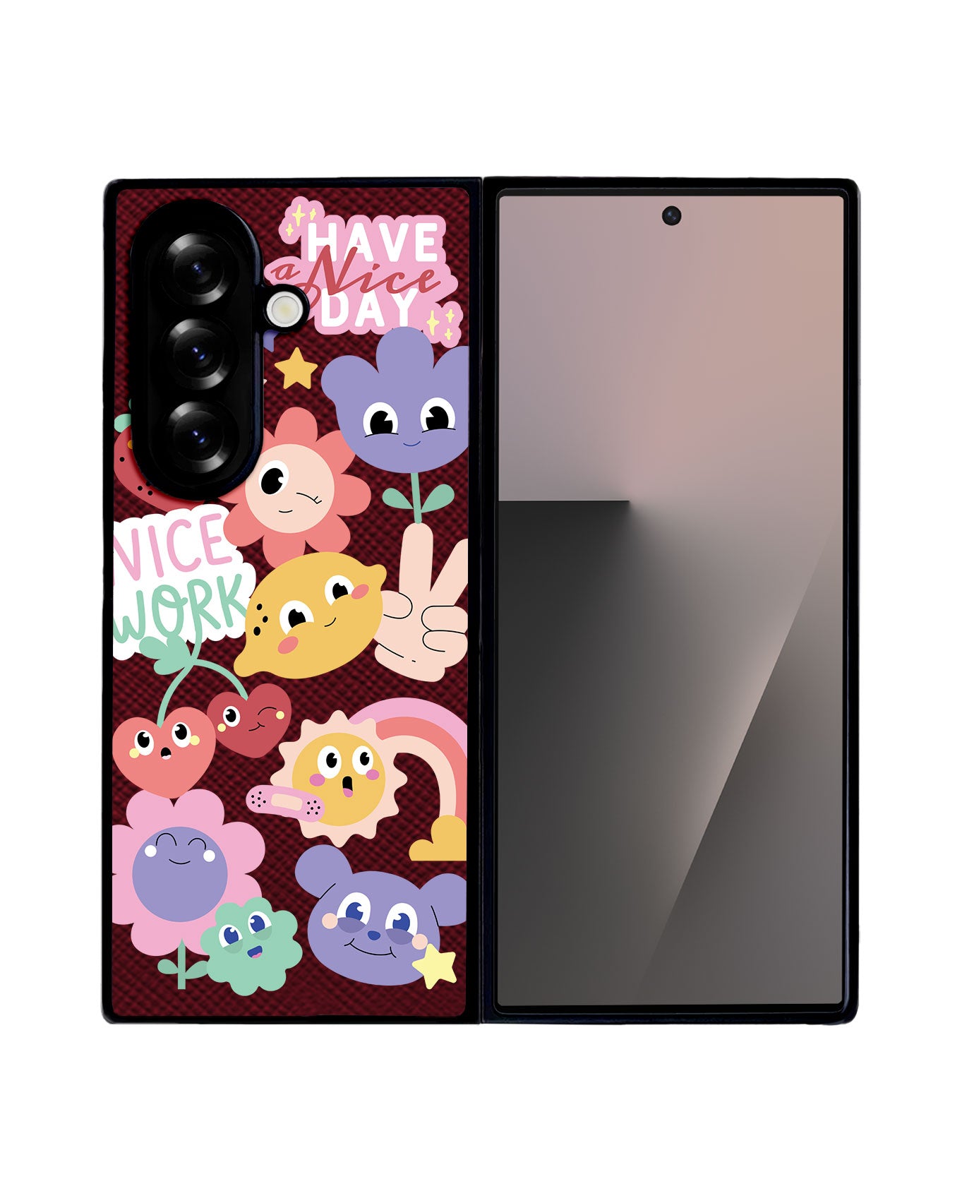 Android Flip / Fold Leather Grip - Garden Party