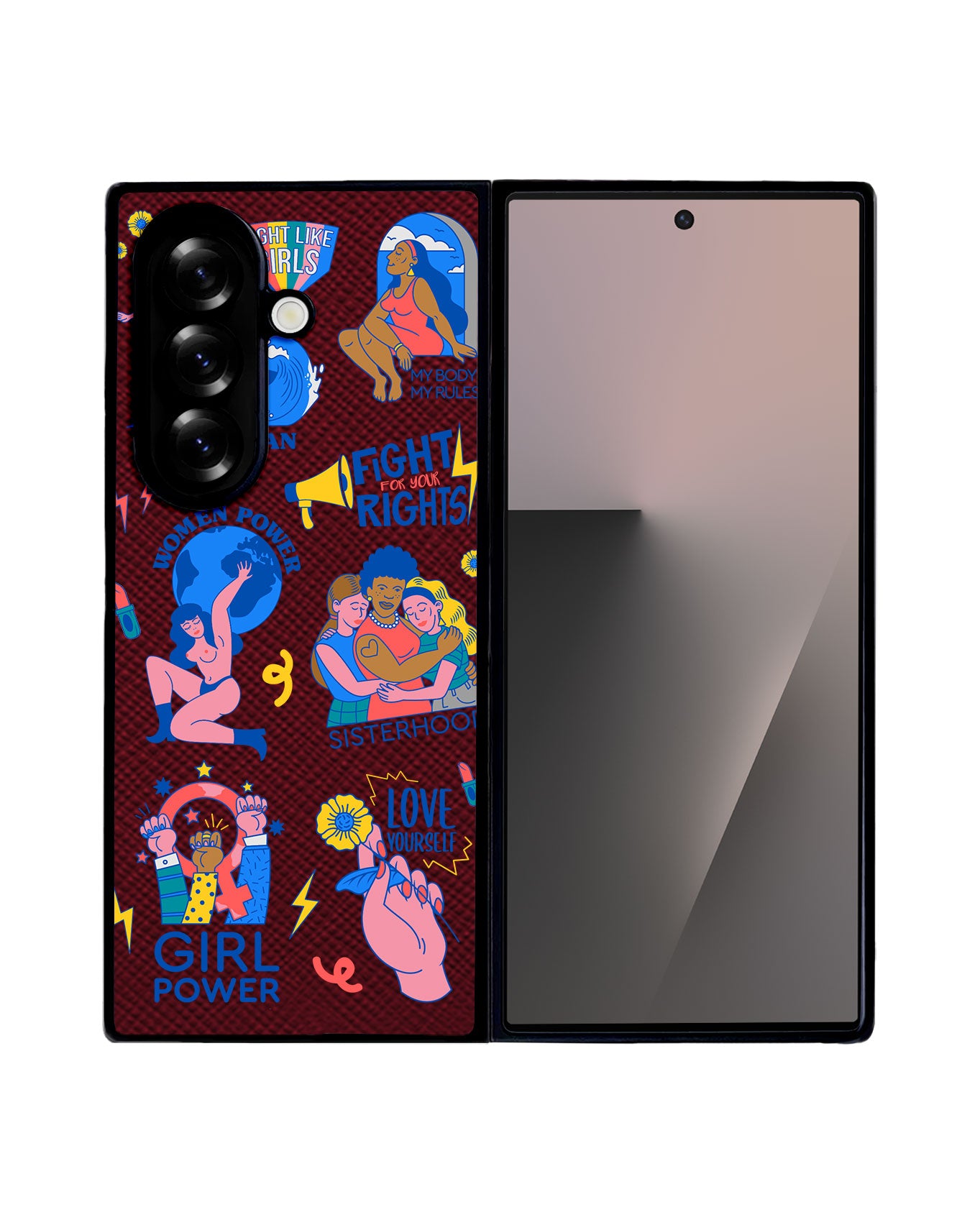 Android Flip / Fold Leather Grip - Girl Power 2.0