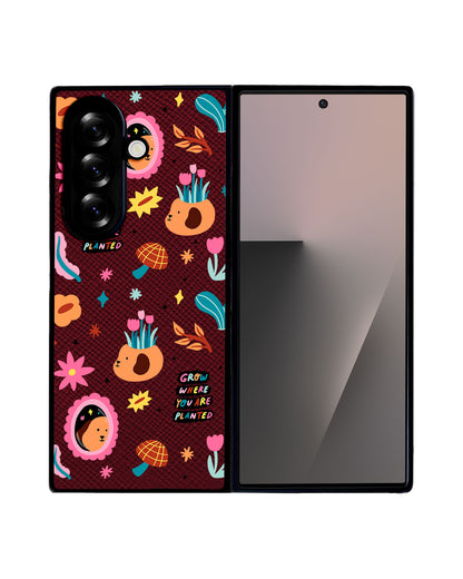 Android Flip / Fold Leather Grip - Grow and Bloom