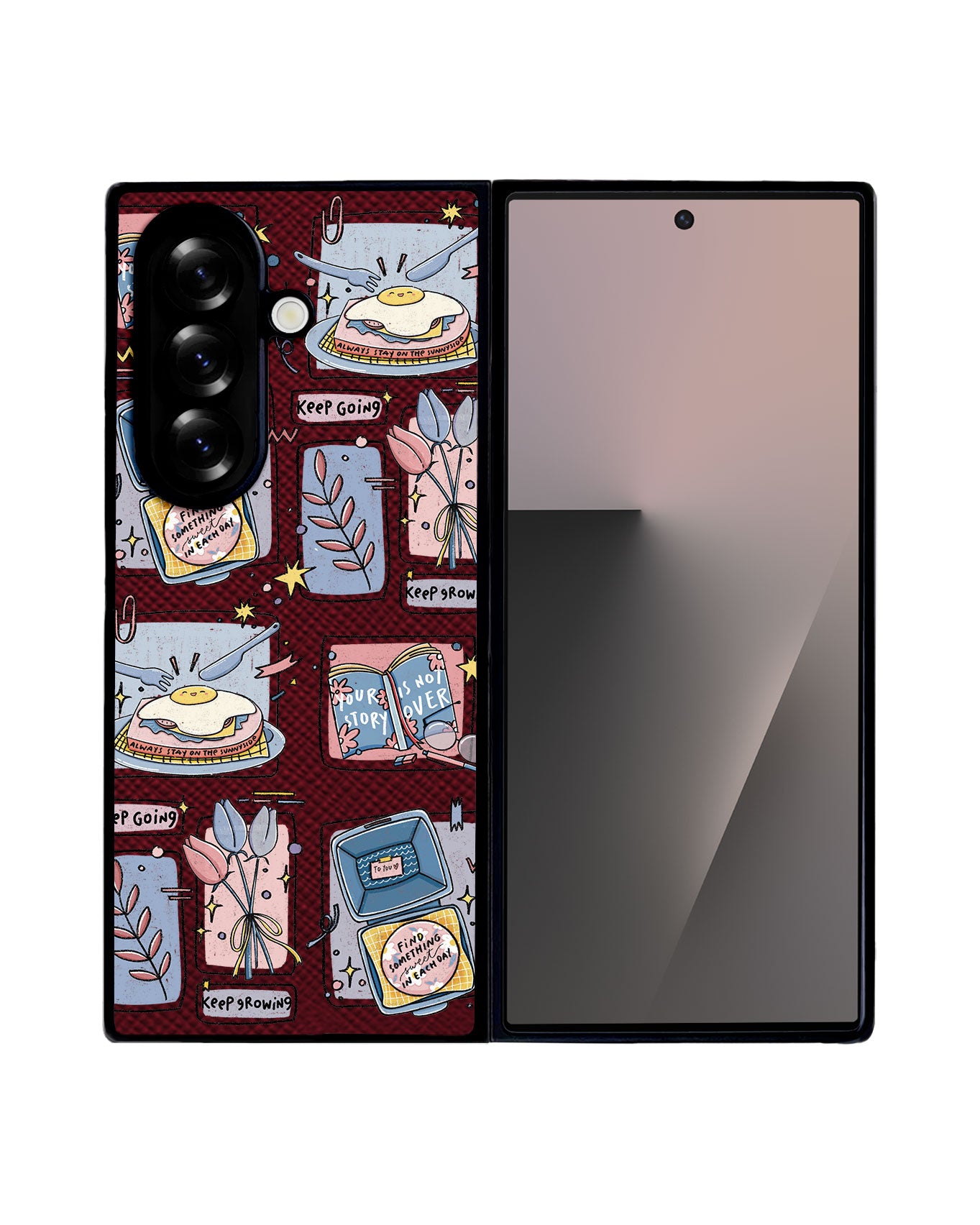 Android Flip / Fold Leather Grip - Grow (Sunnysidearteu)