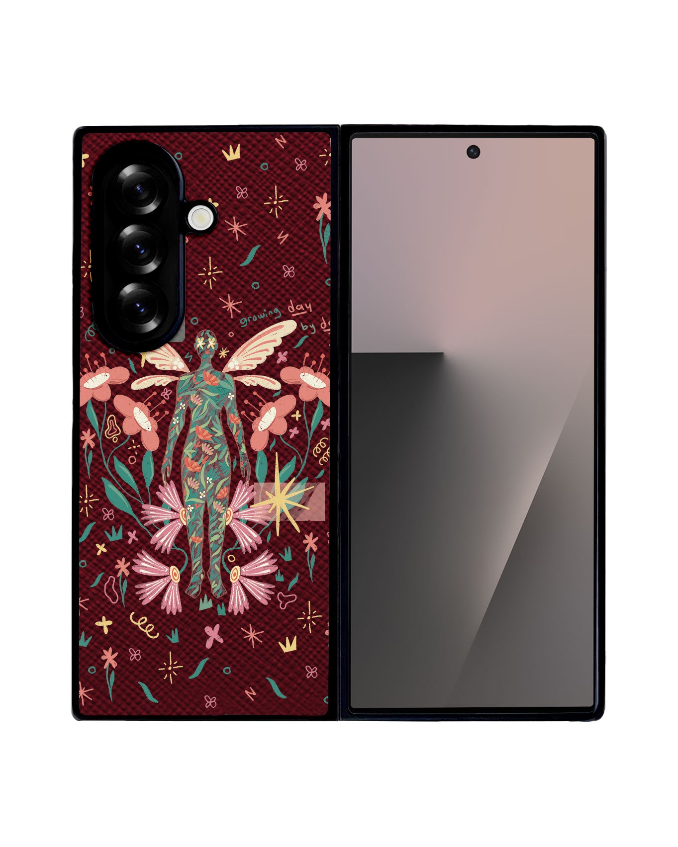 Android Flip / Fold Leather Grip - Growing Day by Day