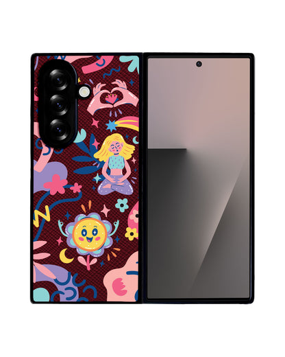 Android Flip / Fold Leather Grip - Heather