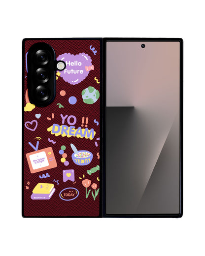 Android Flip / Fold Leather Grip - Hello Future