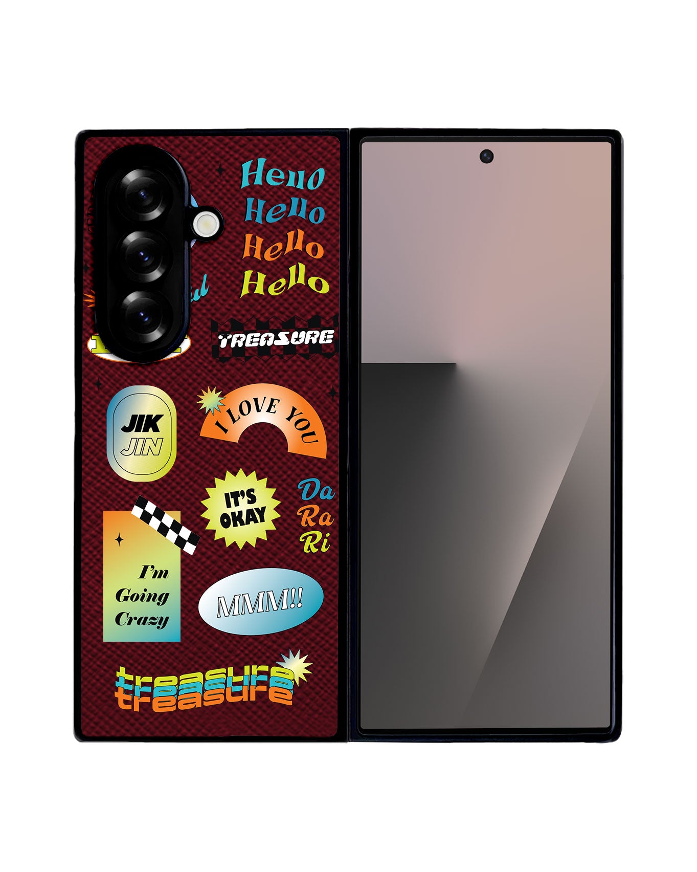 Android Flip / Fold Leather Grip - Hello Treasure