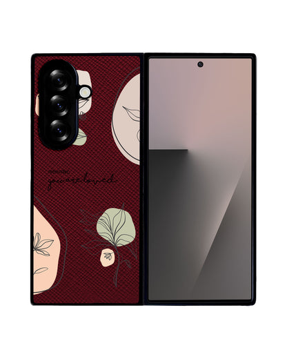 Android Flip / Fold Leather Grip - Sketchy Flower