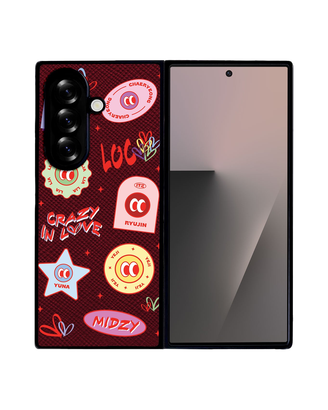 Android Flip / Fold Leather Grip - Itzy Sticker Pack