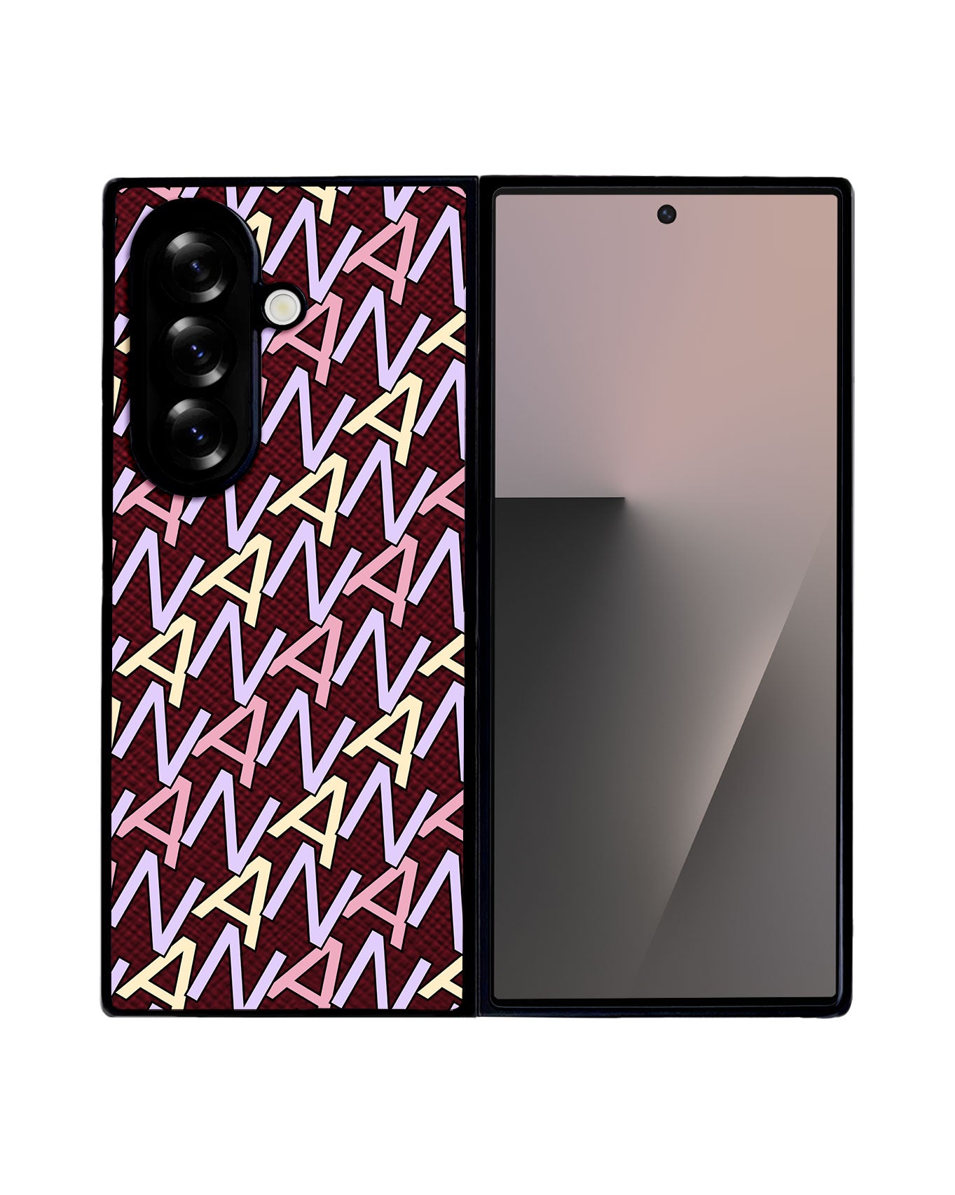 Android Flip / Fold Leather Grip - Initial Monogram 5.0