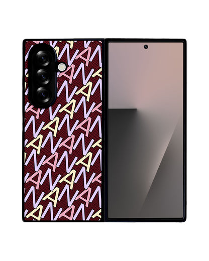 Android Flip / Fold Leather Grip - Initial Monogram 5.0