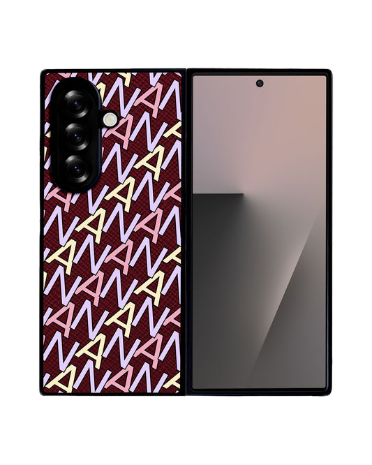 Android Flip / Fold Leather Grip - Initial Monogram 5.0