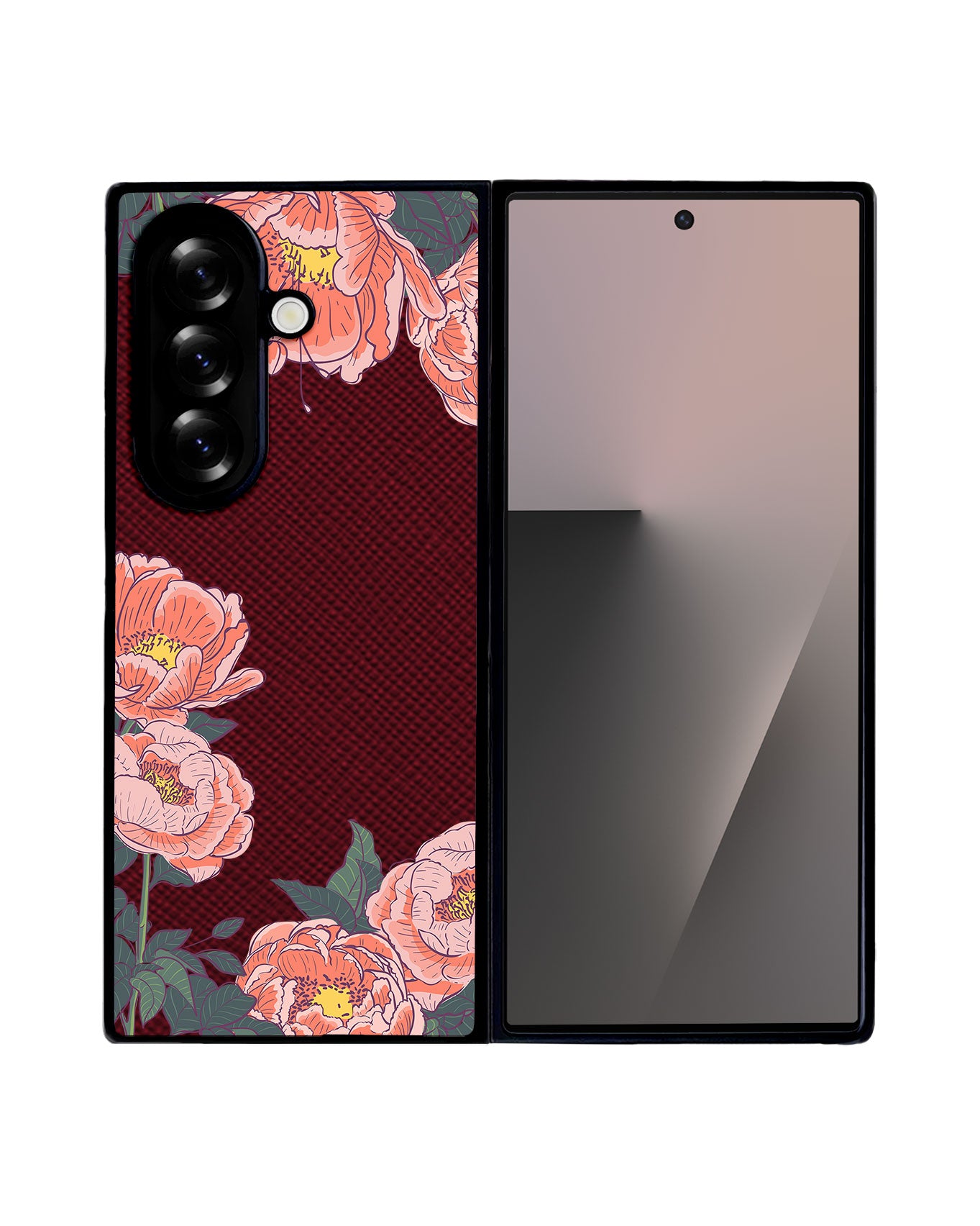 Android Flip / Fold Leather Grip - Carnation 2.0