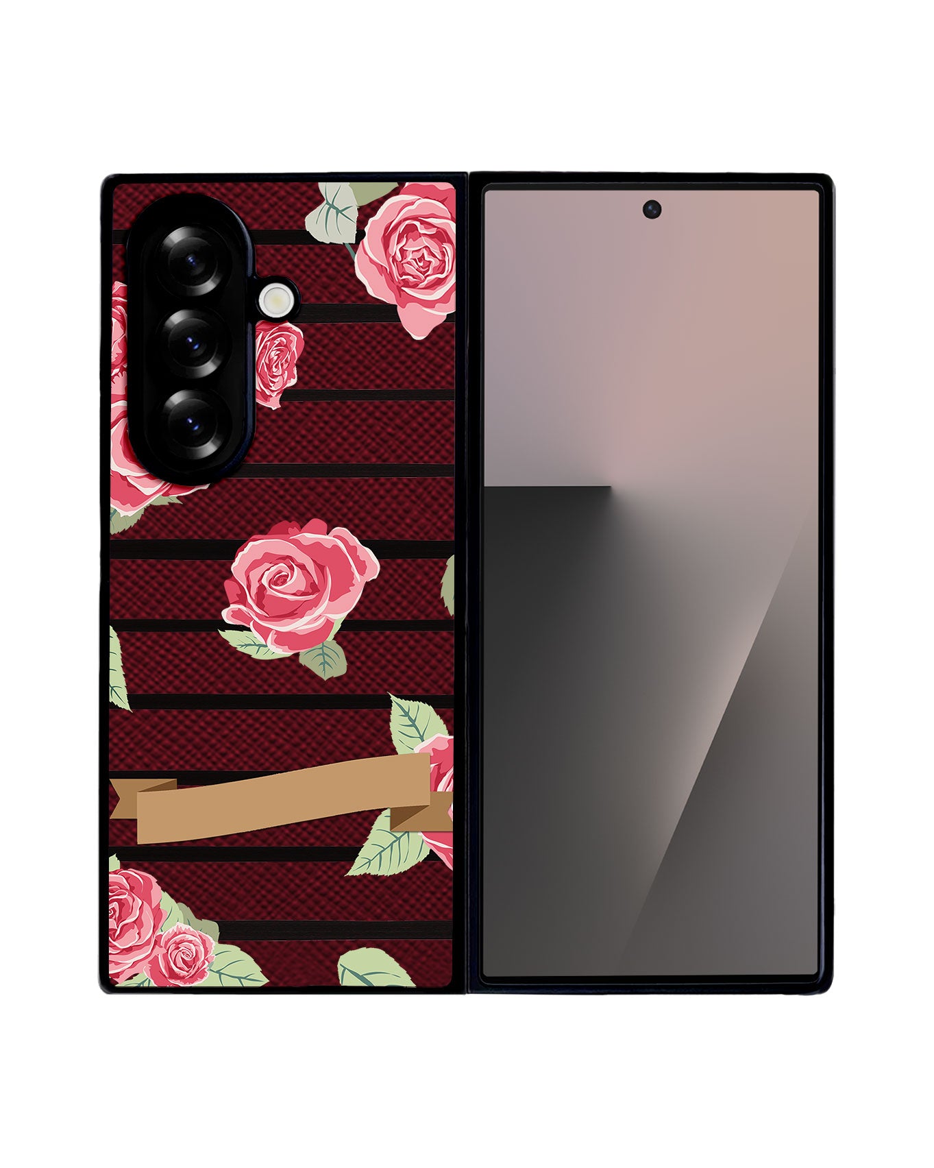 Android Flip / Fold Leather Grip - Rose