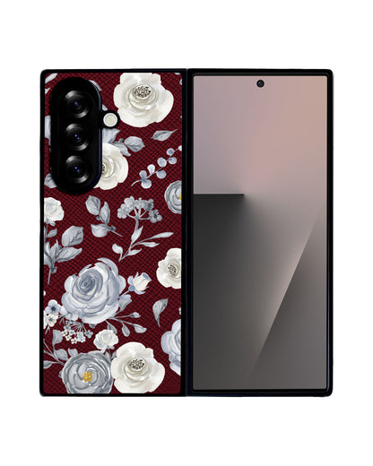 Android Flip / Fold Leather Grip - Blue Flower