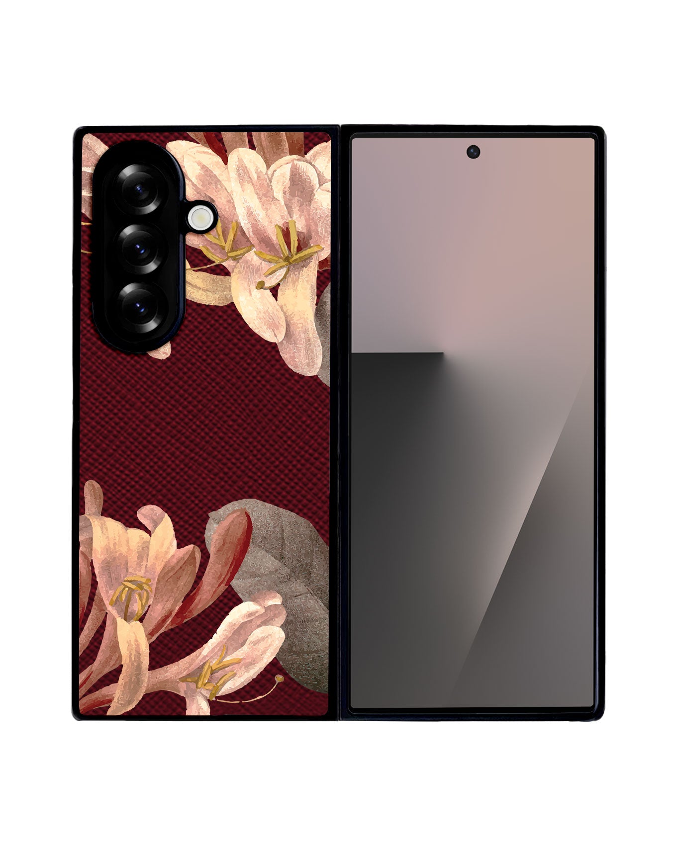 Android Flip / Fold Leather Grip - June Honey Suckle