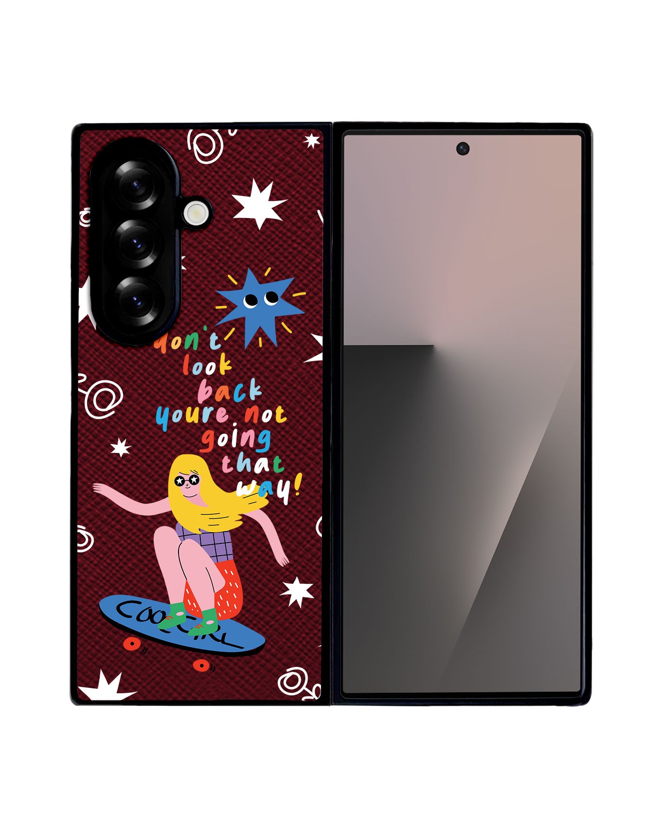 Android Flip / Fold Leather Grip - Keep Moving