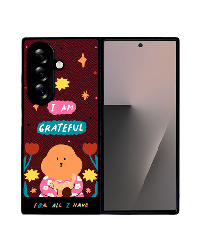 Android Flip / Fold Leather Grip - Kiku and the Cat