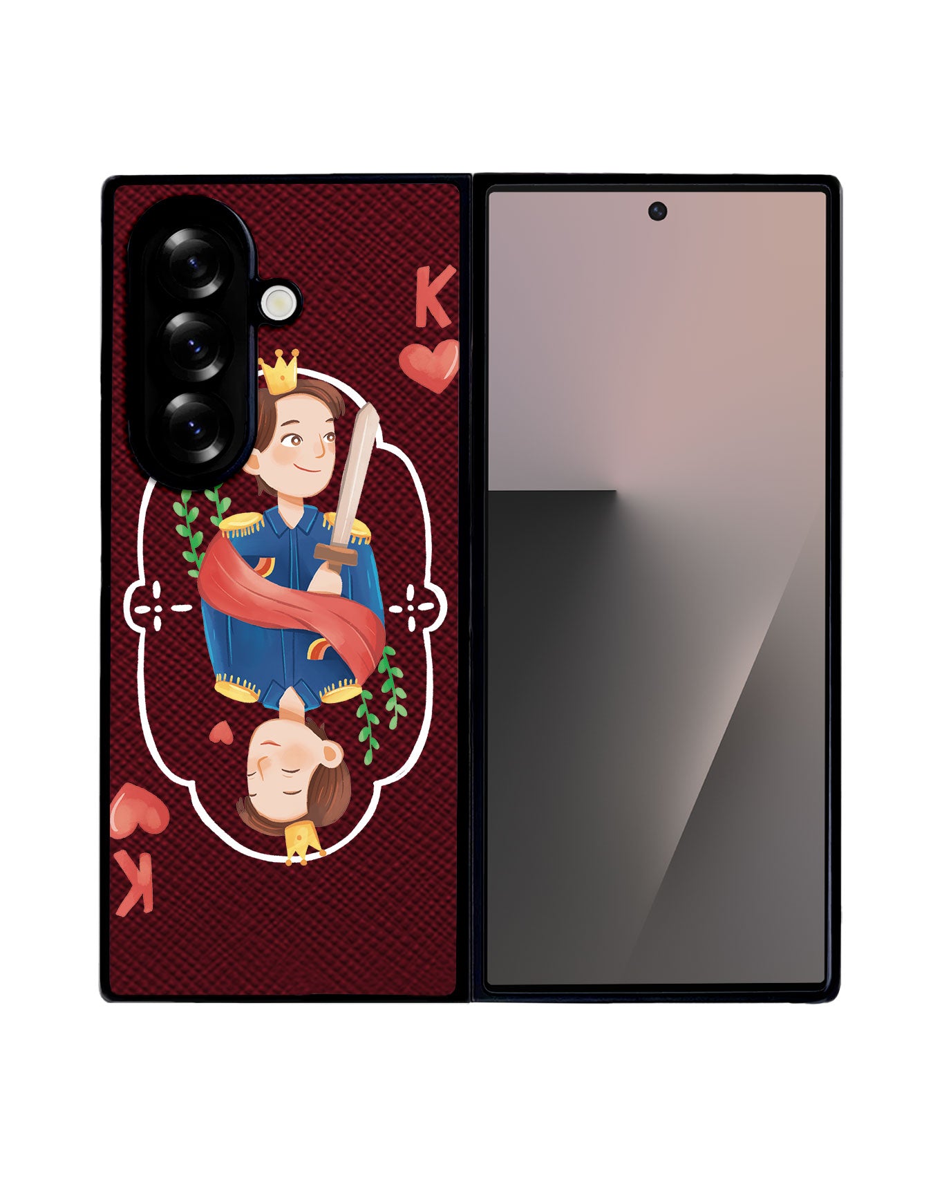 Android Flip / Fold Leather Grip - King (Couple Case)