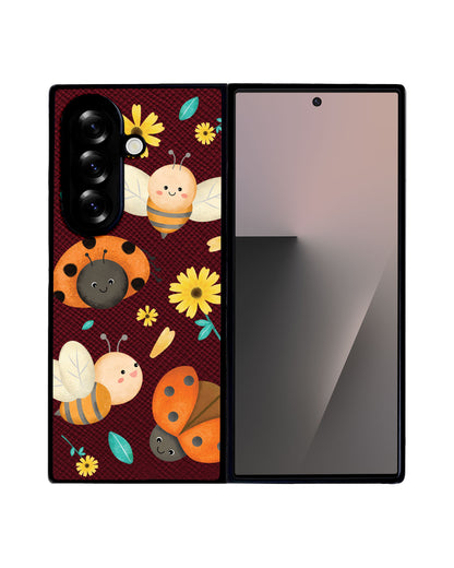 Android Flip / Fold Leather Grip - Lady Bug & Bee