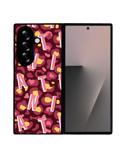 Android Flip / Fold Leather Grip - CUSTOM MONOGRAM 3.0 Leopard Monogram 3.0