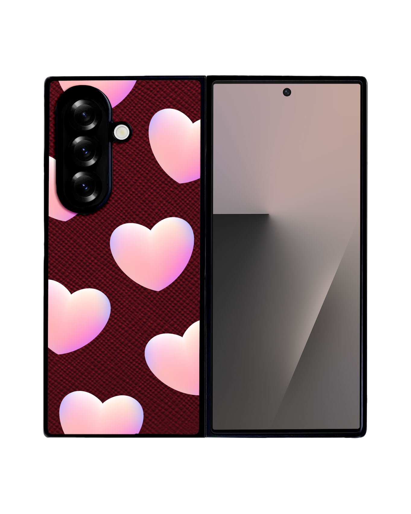 Android Flip / Fold Leather Grip - Love Shapes