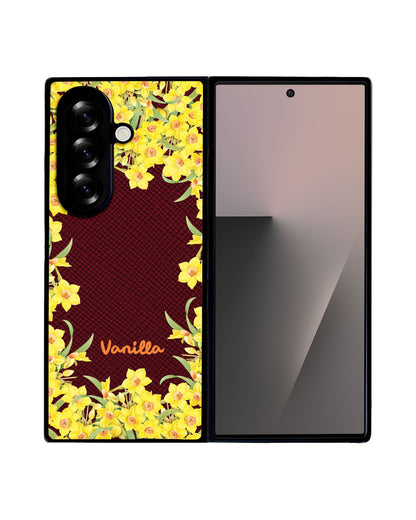 Android Flip / Fold Leather Grip - March Daffodils