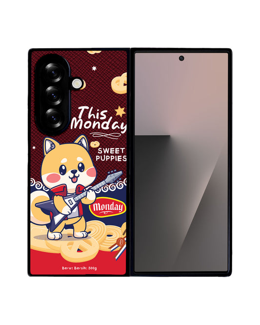 Android Flip / Fold Leather Grip - Monday