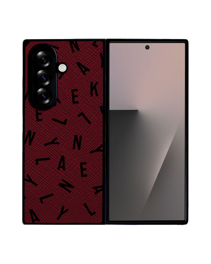 Android Flip / Fold Leather Grip - CUSTOM MONOGRAM 1.0 Noir