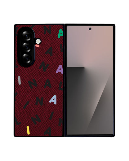 Android Flip / Fold Leather Grip - CUSTOM MONOGRAM 2.0 Black