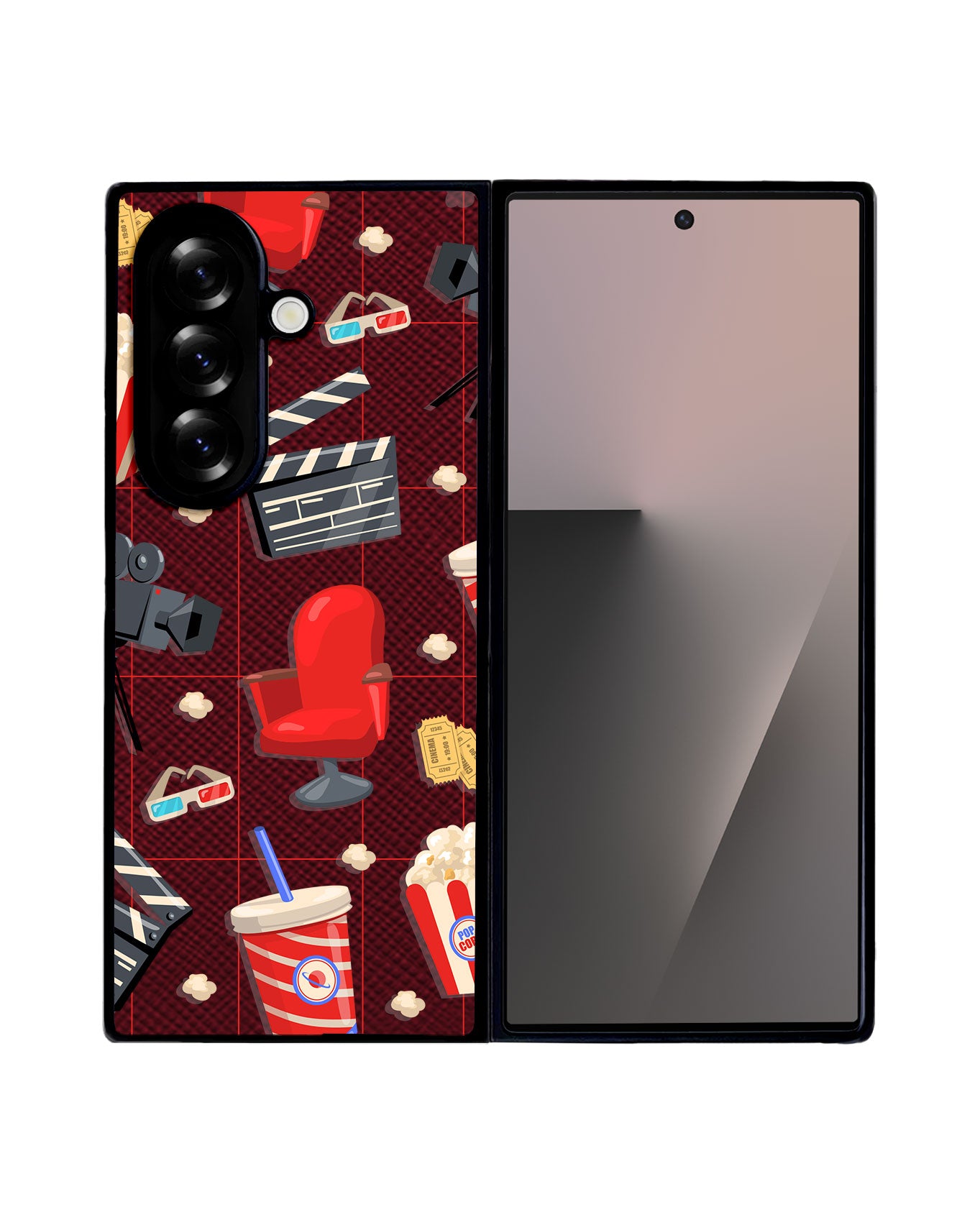 Android Flip / Fold Leather Grip - Movie Night