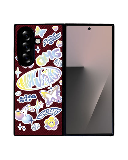 Android Flip / Fold Leather Grip - New Jeans OMG 1.0