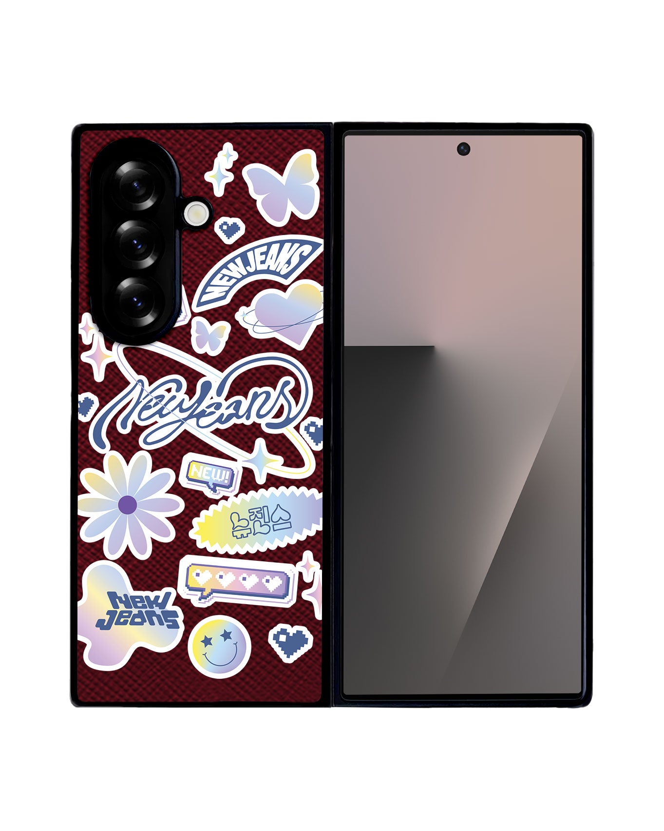 Android Flip / Fold Leather Grip - New Jeans OMG 2.0