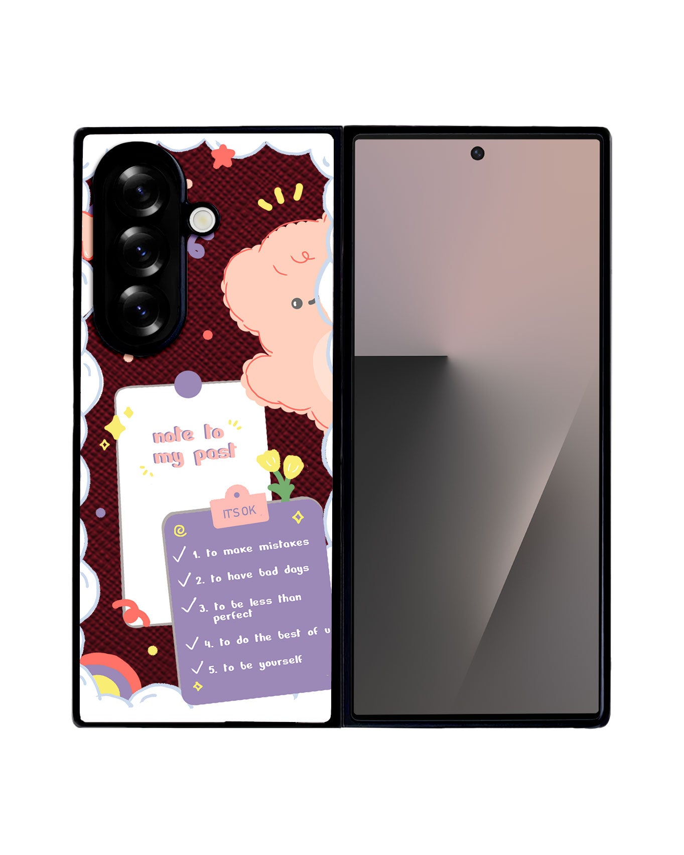 Android Flip / Fold Leather Grip - Note to my Past