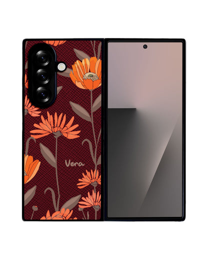 Android Flip / Fold Leather Grip - November Marigold