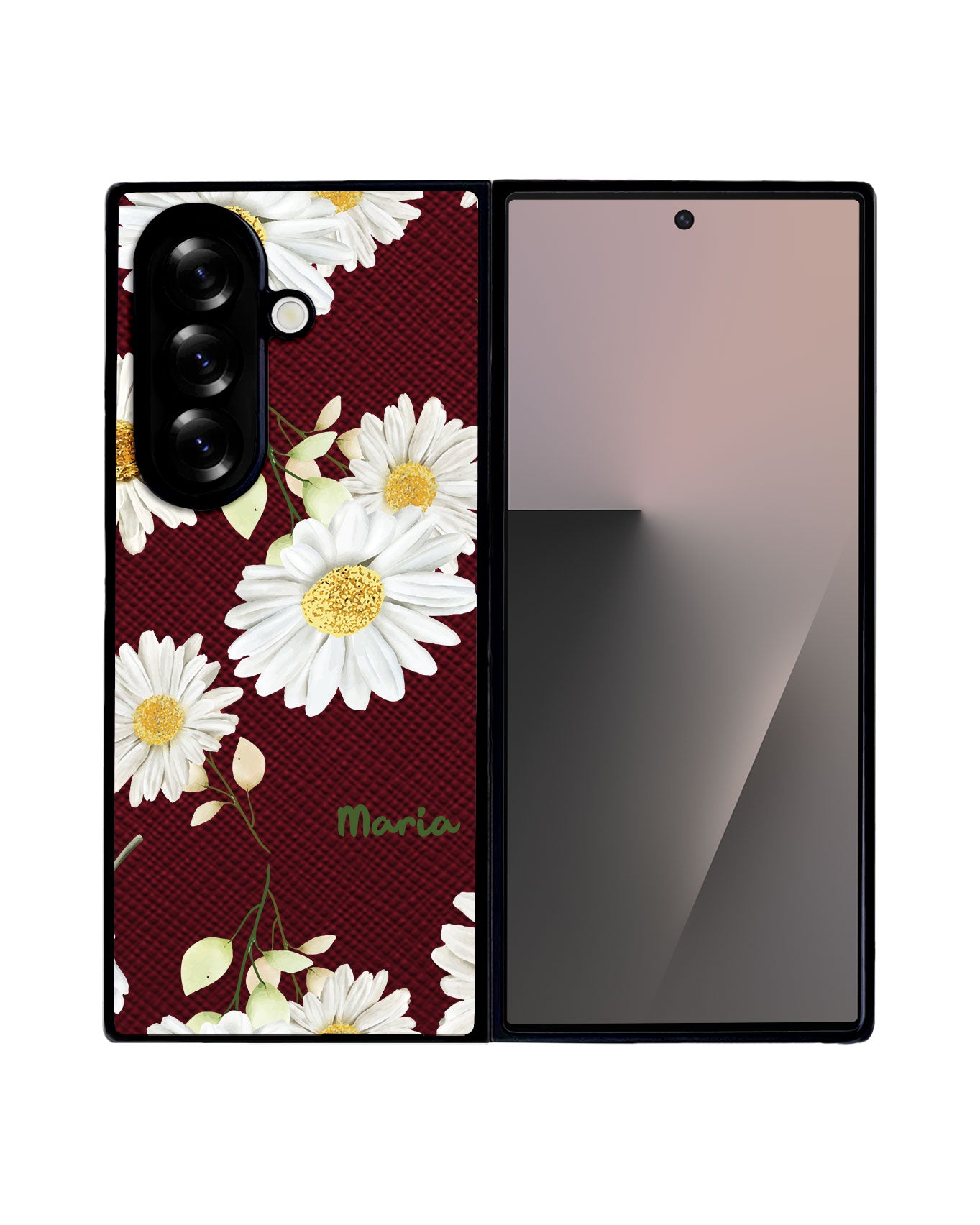 Android Flip / Fold Leather Grip - October Chrysanthemum