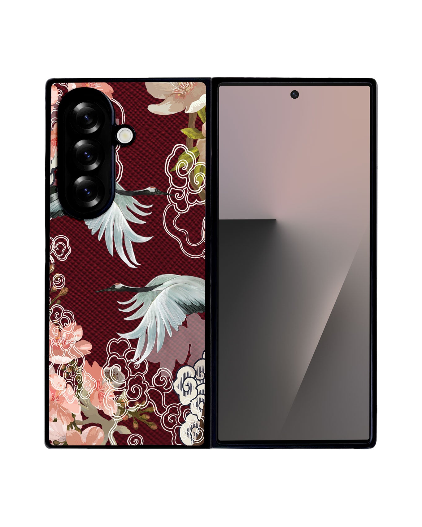 Android Flip / Fold Leather Grip - Oil Painting Birds