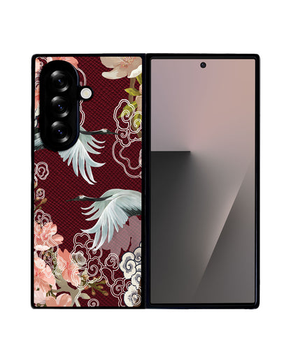 Android Flip / Fold Leather Grip - Oil Painting Birds