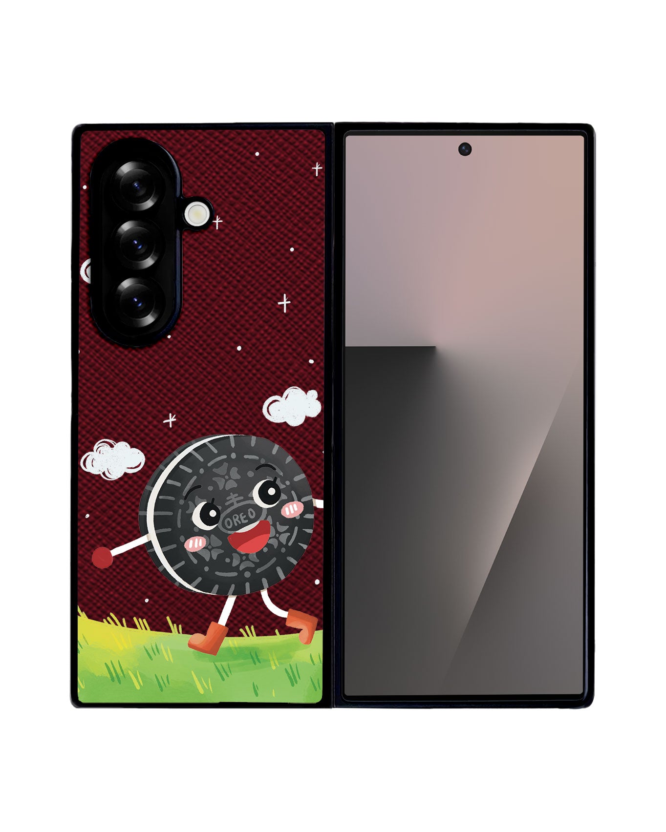 Android Flip / Fold Leather Grip - Cookies to my Milk (Couple Case)