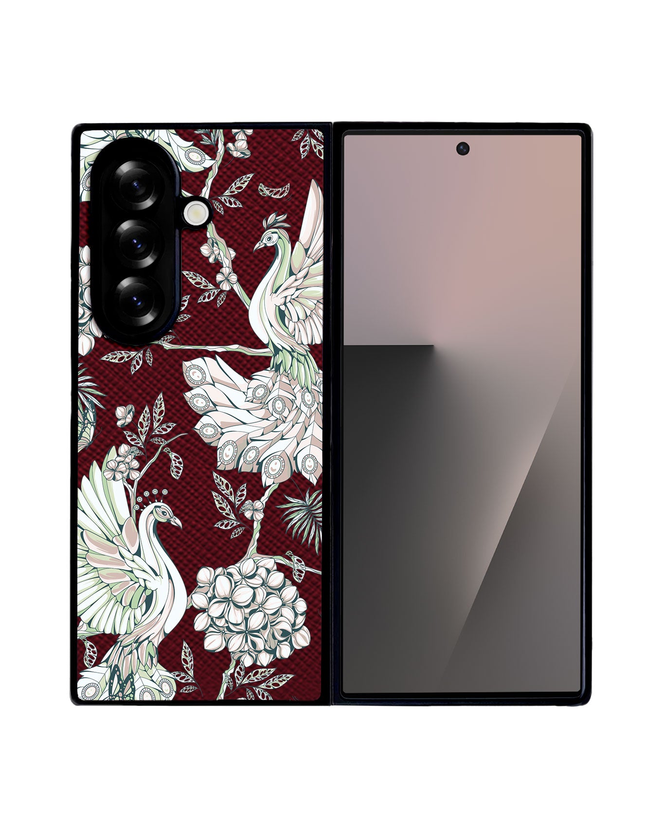 Android Flip / Fold Leather Grip - Peacock 4.0