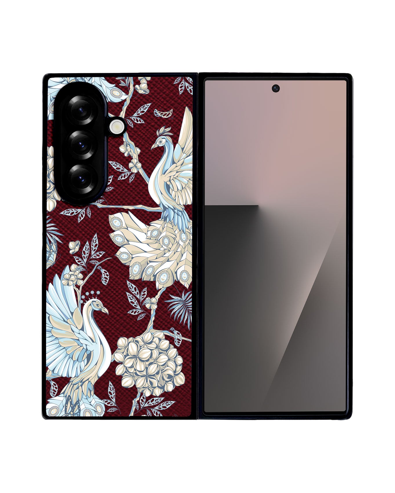 Android Flip / Fold Leather Grip - Peacock 5.0