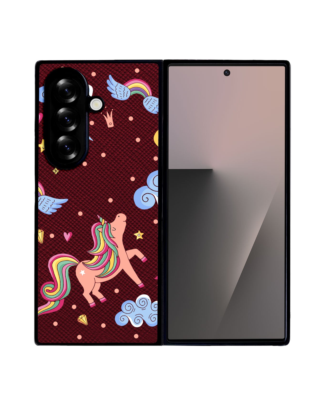 Android Flip / Fold Leather Grip - Pegasus in Fairytale