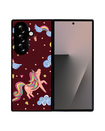 Android Flip / Fold Leather Grip - Pegasus in Fairytale