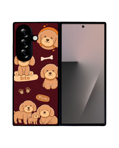 Android Flip / Fold Leather Grip - Poodle Squad 4.0