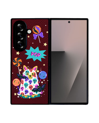 Android Flip / Fold Leather Grip - Puppy Monster