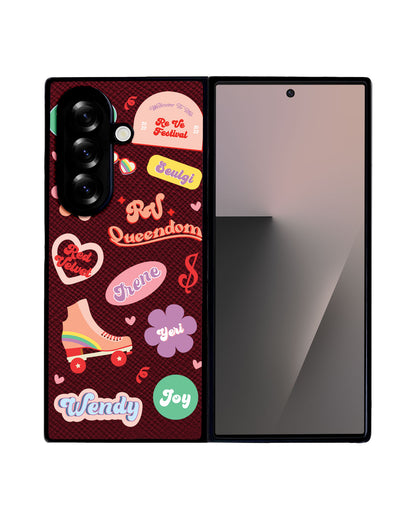 Android Flip / Fold Leather Grip - Red Velvet Sticker Pack